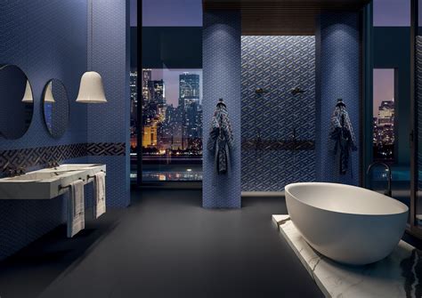 piastrelle versace bagno|Versace ceramics bathroom.